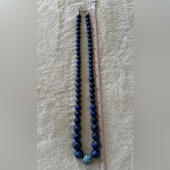 Jay King Lapis Lazuli and Micro Opal Necklace with Sterling Silver Clasp. - Picture 6 of 6